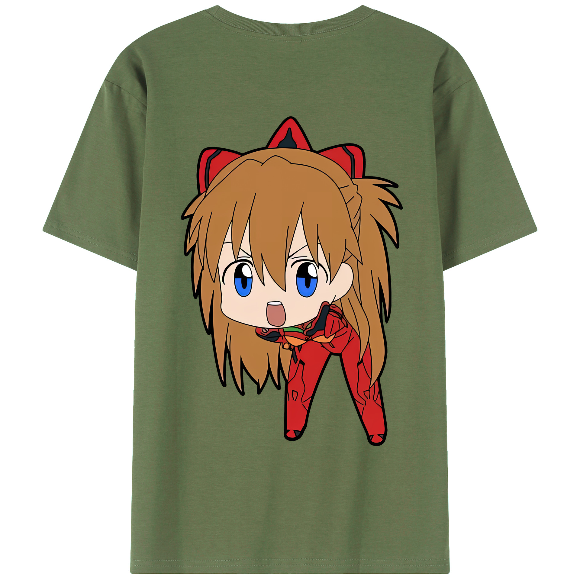 （画像用） EVA 新世紀エヴァンゲリオン 綿100％ メンズ半袖Tシャツ（バックプリント） 通気性